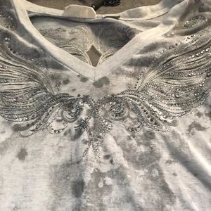 Miss me rhinestone top